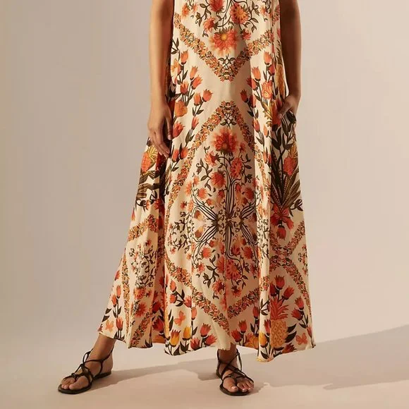Farm Rio Floral Halter Maxi Dress - Small - Picture 2 of 9
